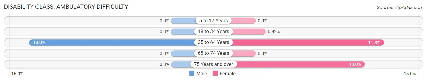 Disability in Zip Code 20693: <span>Ambulatory Difficulty</span>