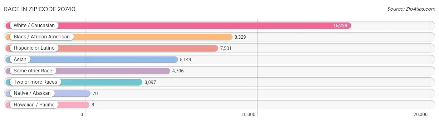 Race in Zip Code 20740