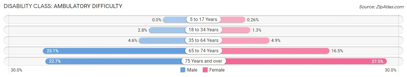 Disability in Zip Code 20782: <span>Ambulatory Difficulty</span>