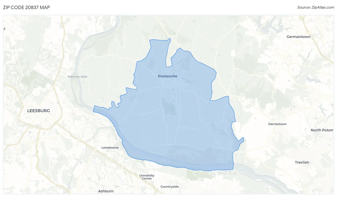 Zip Code 20837 Map