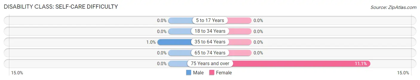 Disability in Zip Code 20837: <span>Self-Care Difficulty</span>