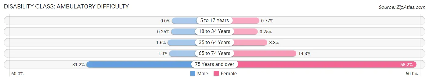 Disability in Zip Code 20879: <span>Ambulatory Difficulty</span>