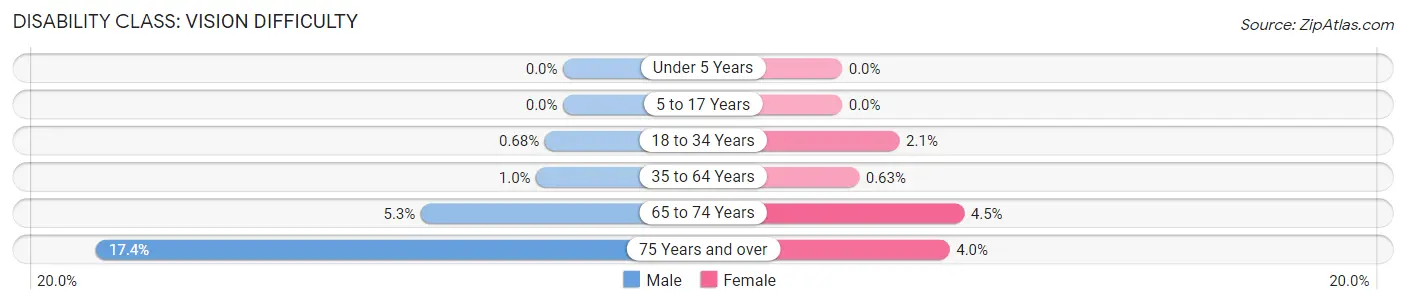 Disability in Zip Code 20879: <span>Vision Difficulty</span>