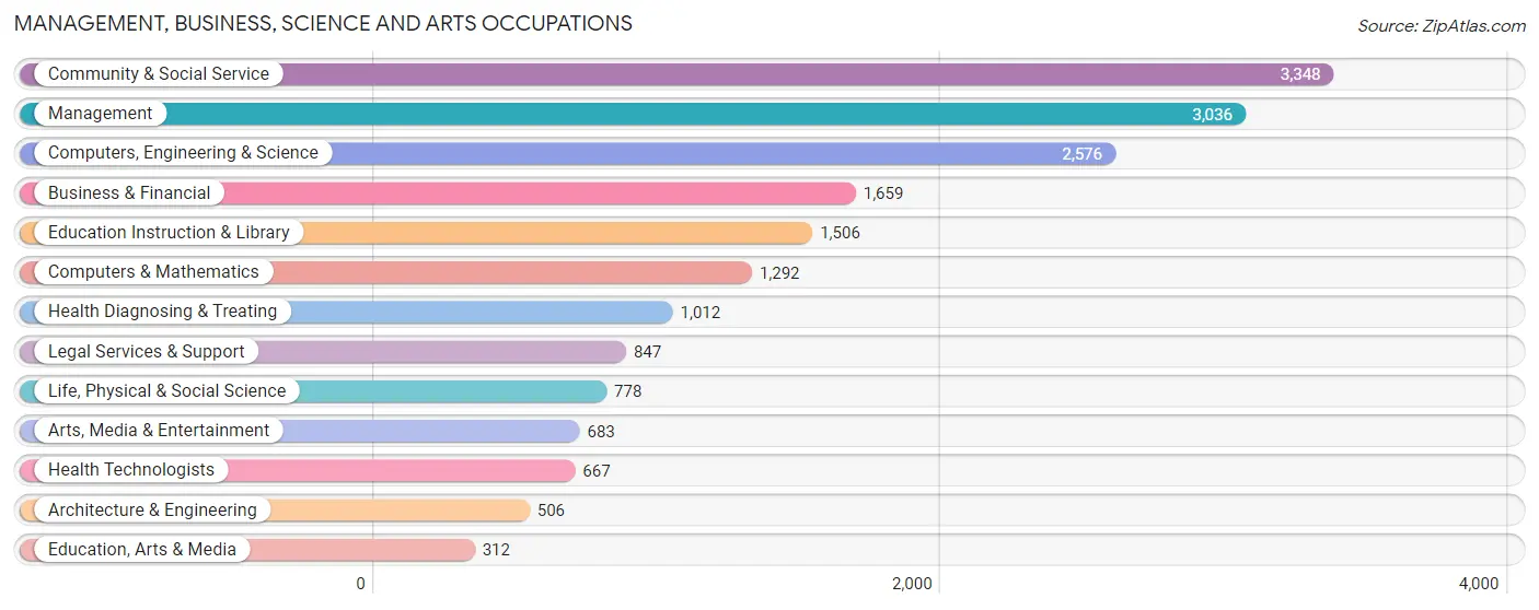 Management, Business, Science and Arts Occupations in Zip Code 20901