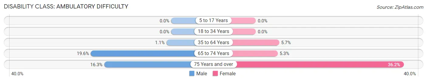 Disability in Zip Code 21162: <span>Ambulatory Difficulty</span>