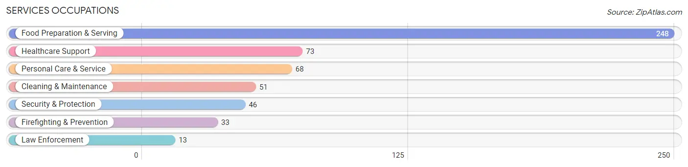 Services Occupations in Zip Code 21162