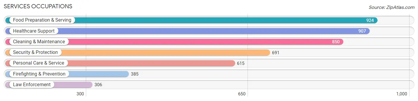 Services Occupations in Zip Code 21221