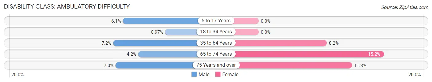 Disability in Zip Code 21787: <span>Ambulatory Difficulty</span>