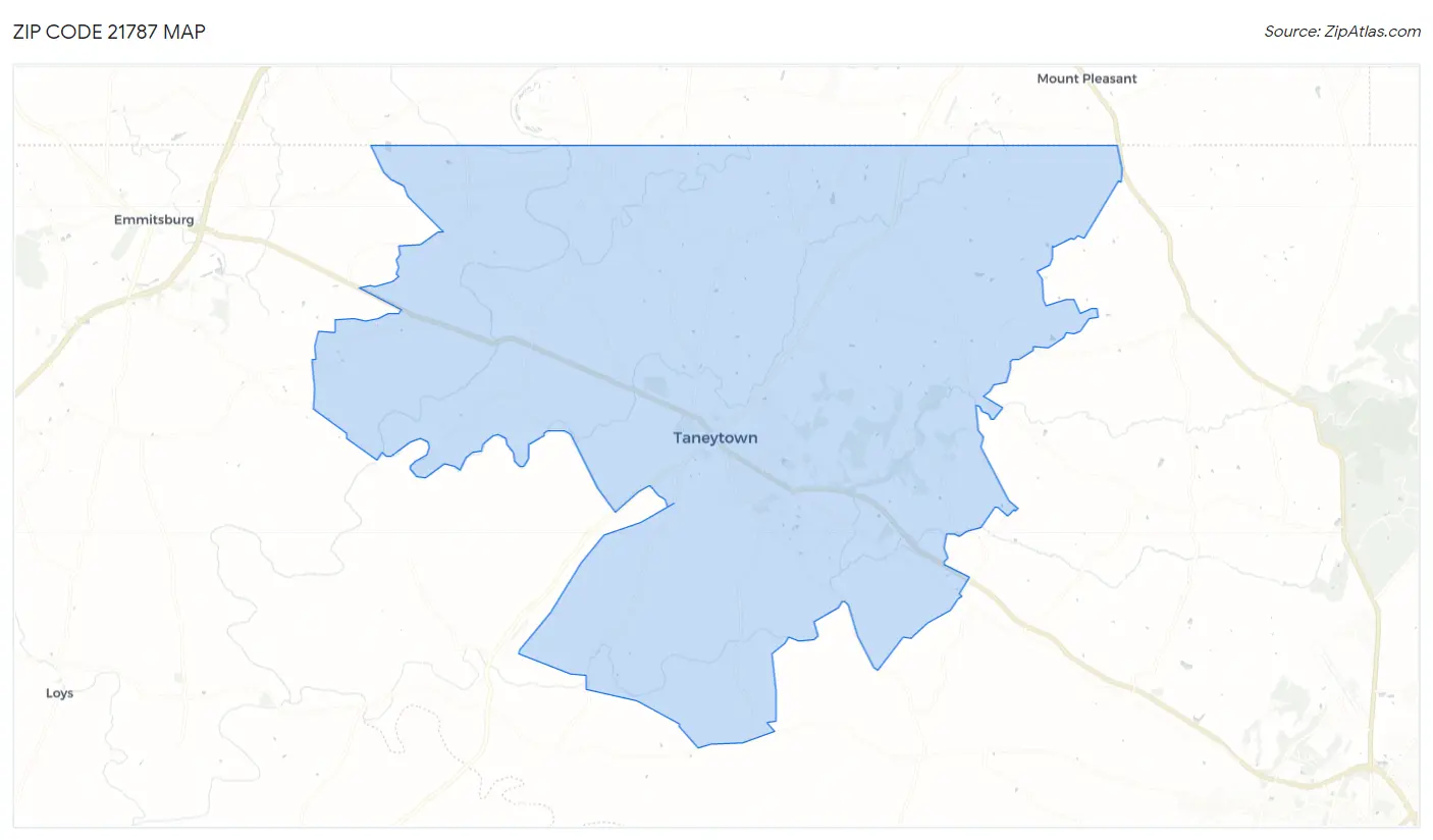 Zip Code 21787 Map