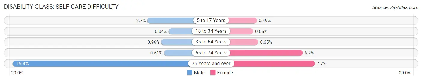 Disability in Zip Code 22204: <span>Self-Care Difficulty</span>