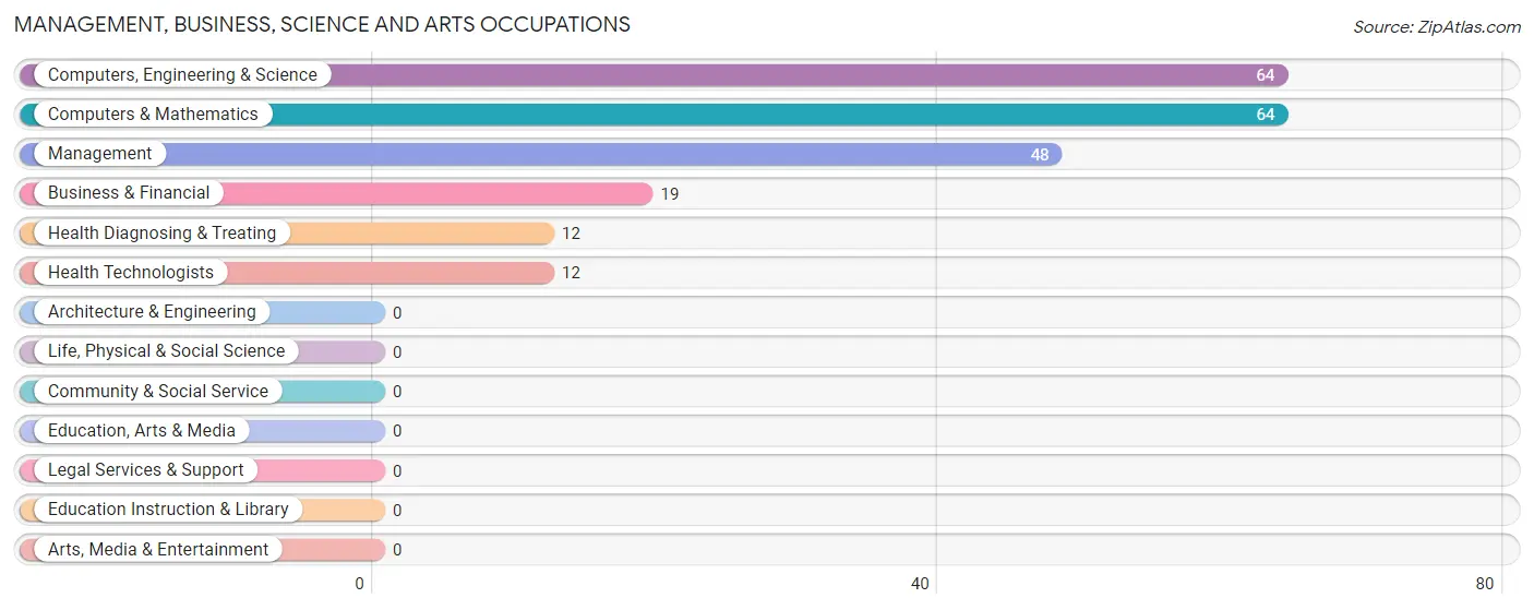 Management, Business, Science and Arts Occupations in Zip Code 22454