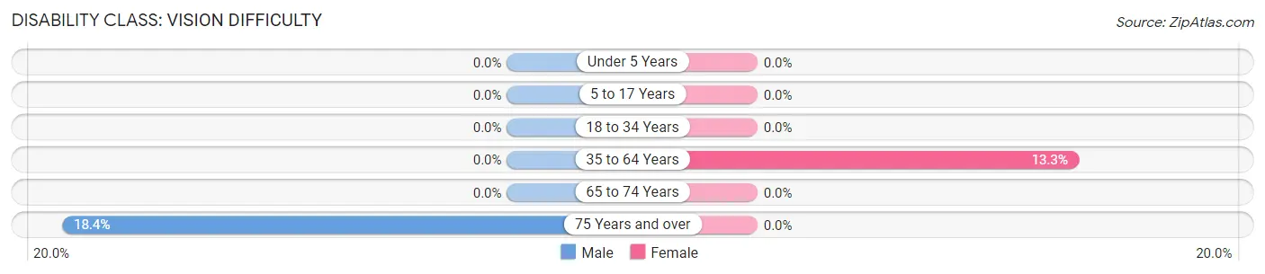 Disability in Zip Code 22511: <span>Vision Difficulty</span>