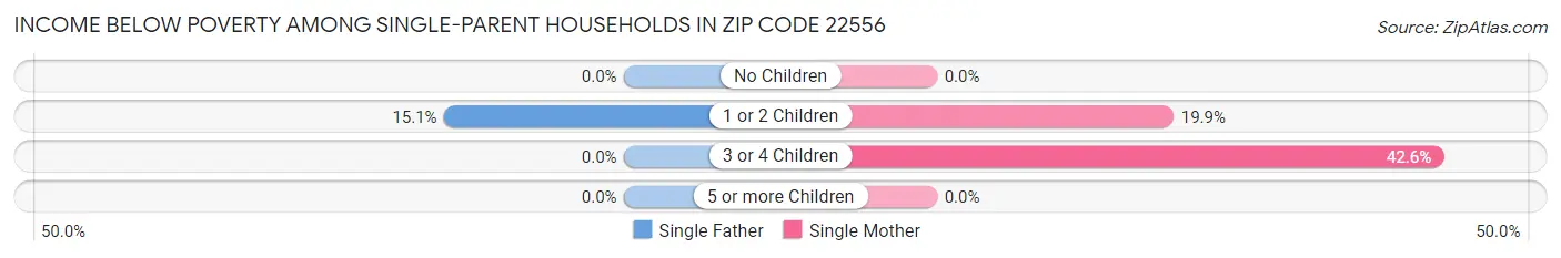Income Below Poverty Among Single-Parent Households in Zip Code 22556