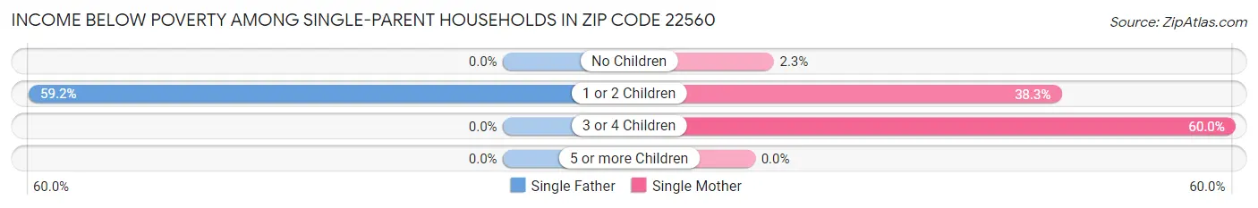 Income Below Poverty Among Single-Parent Households in Zip Code 22560