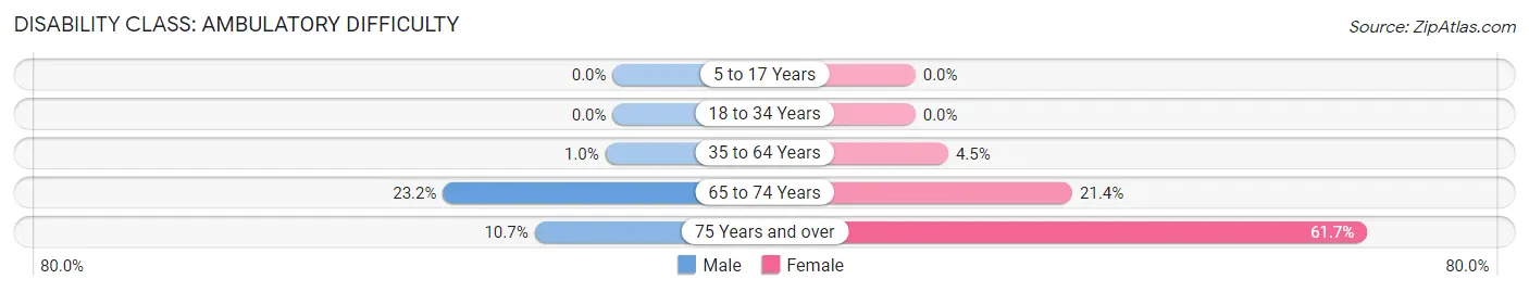 Disability in Zip Code 22663: <span>Ambulatory Difficulty</span>