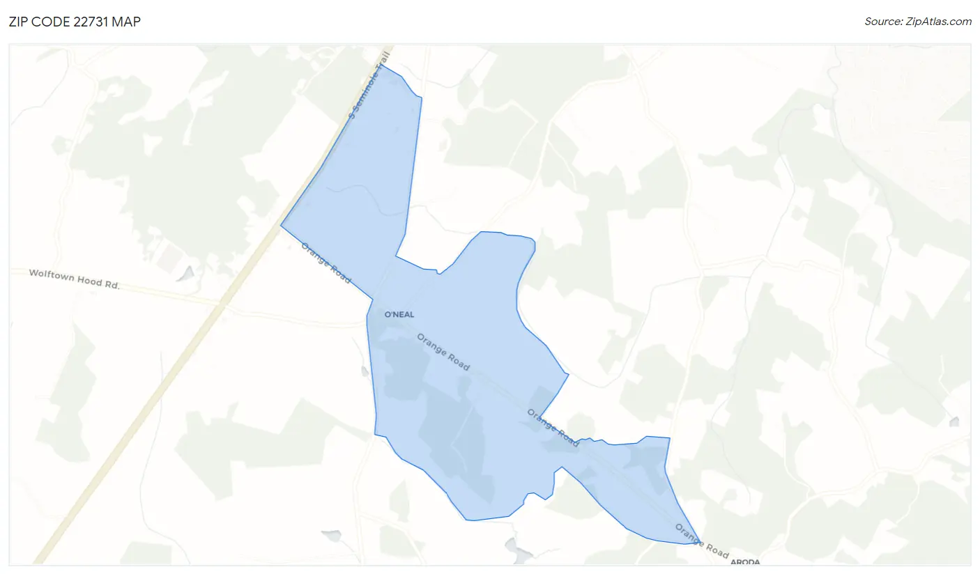 Zip Code 22731 Map