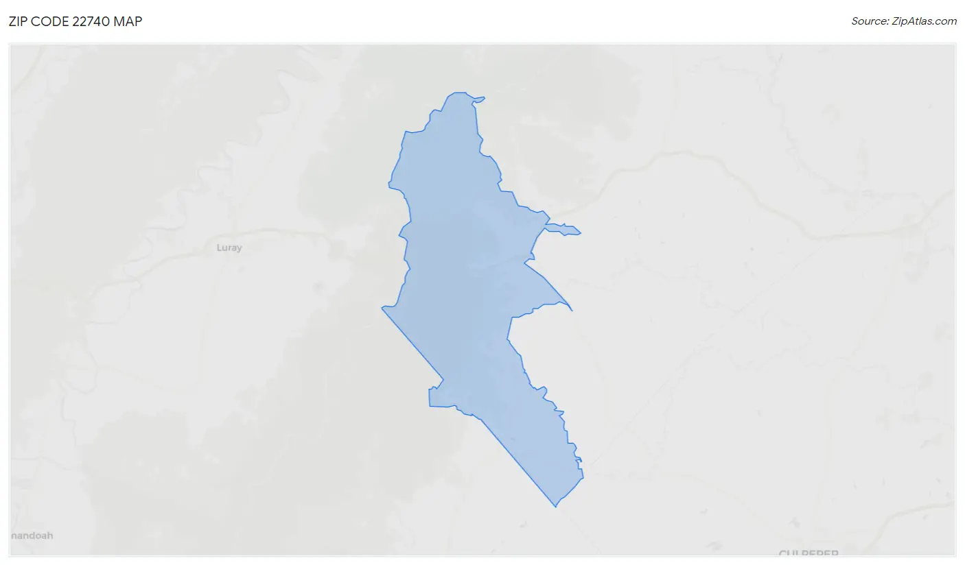 Zip Code 22740 Map