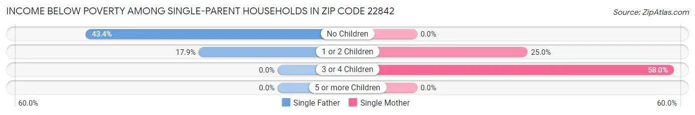 Income Below Poverty Among Single-Parent Households in Zip Code 22842