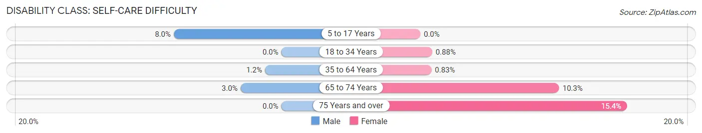 Disability in Zip Code 22849: <span>Self-Care Difficulty</span>