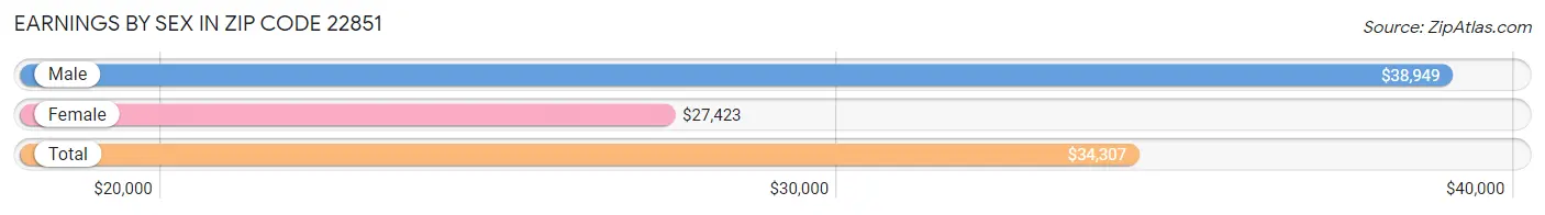 Earnings by Sex in Zip Code 22851