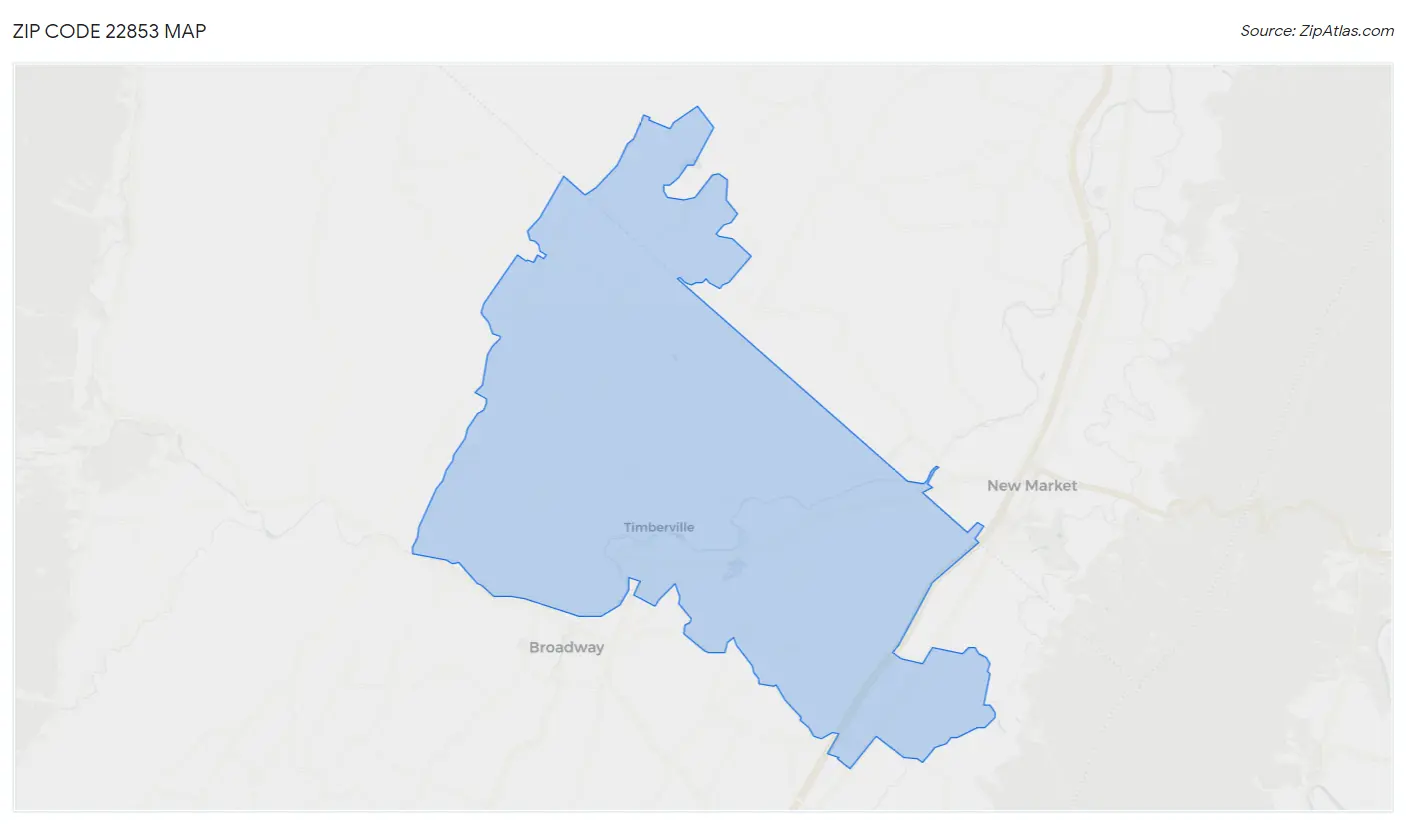 Zip Code 22853 Map