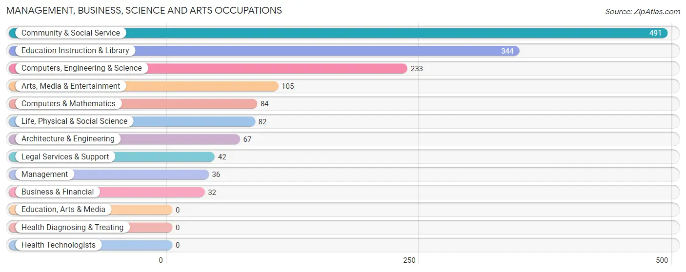 Management, Business, Science and Arts Occupations in Zip Code 22904