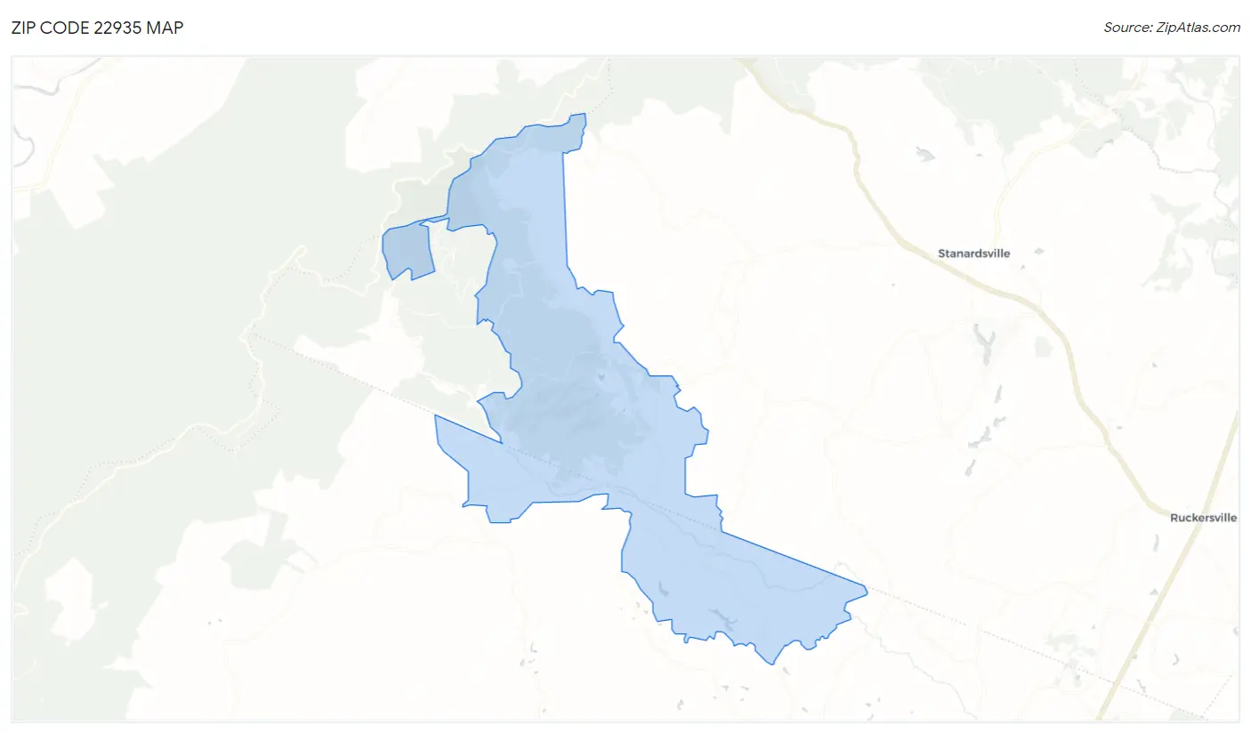 Zip Code 22935 Map