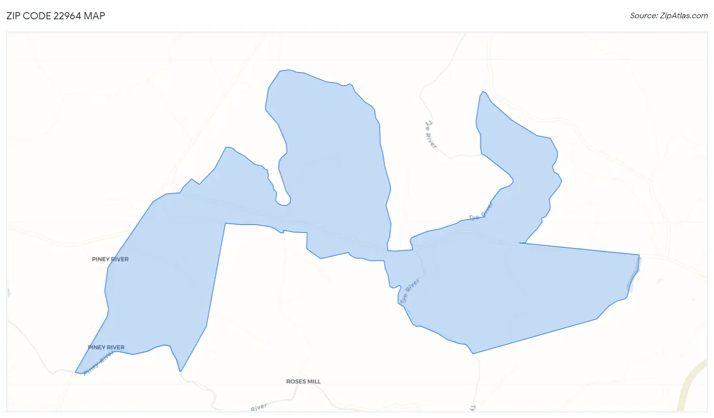 Zip Code 22964 Map