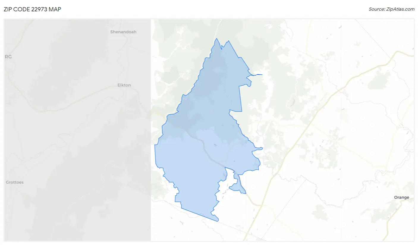 Zip Code 22973 Map