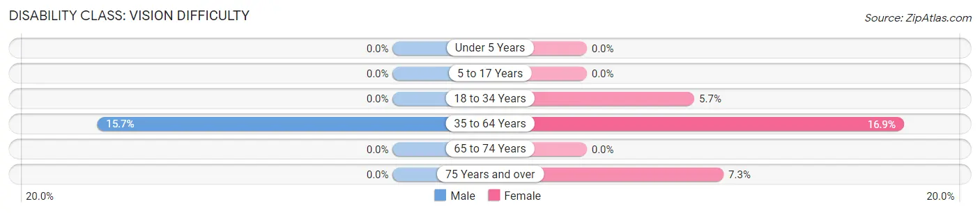 Disability in Zip Code 23062: <span>Vision Difficulty</span>