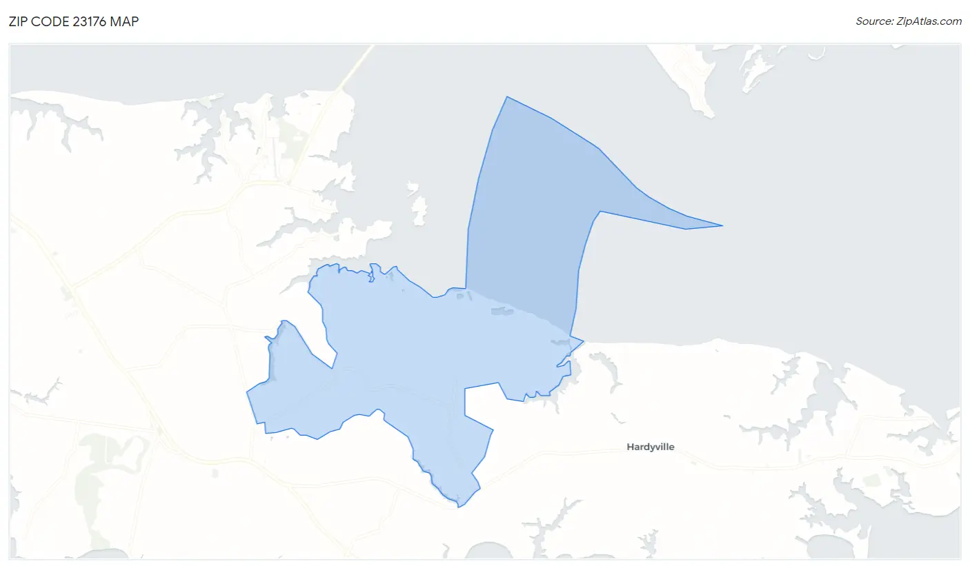 Zip Code 23176 Map