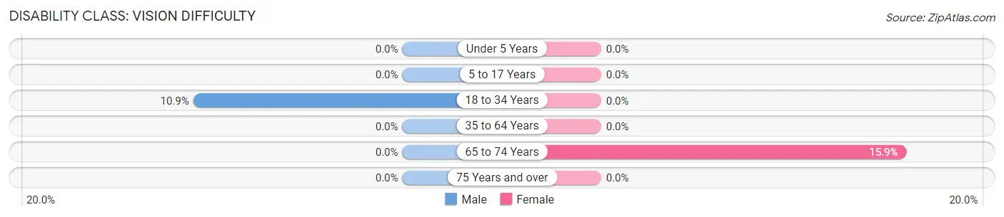 Disability in Zip Code 23176: <span>Vision Difficulty</span>