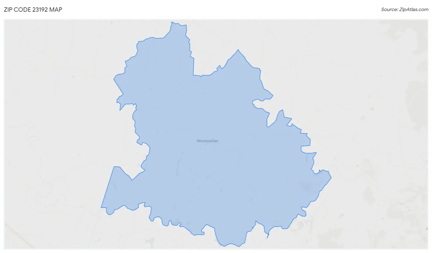 Zip Code 23192 Map