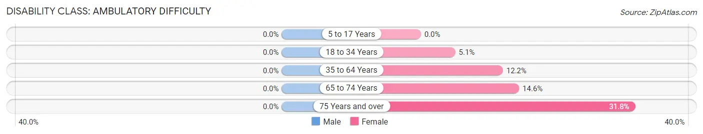 Disability in Zip Code 23306: <span>Ambulatory Difficulty</span>