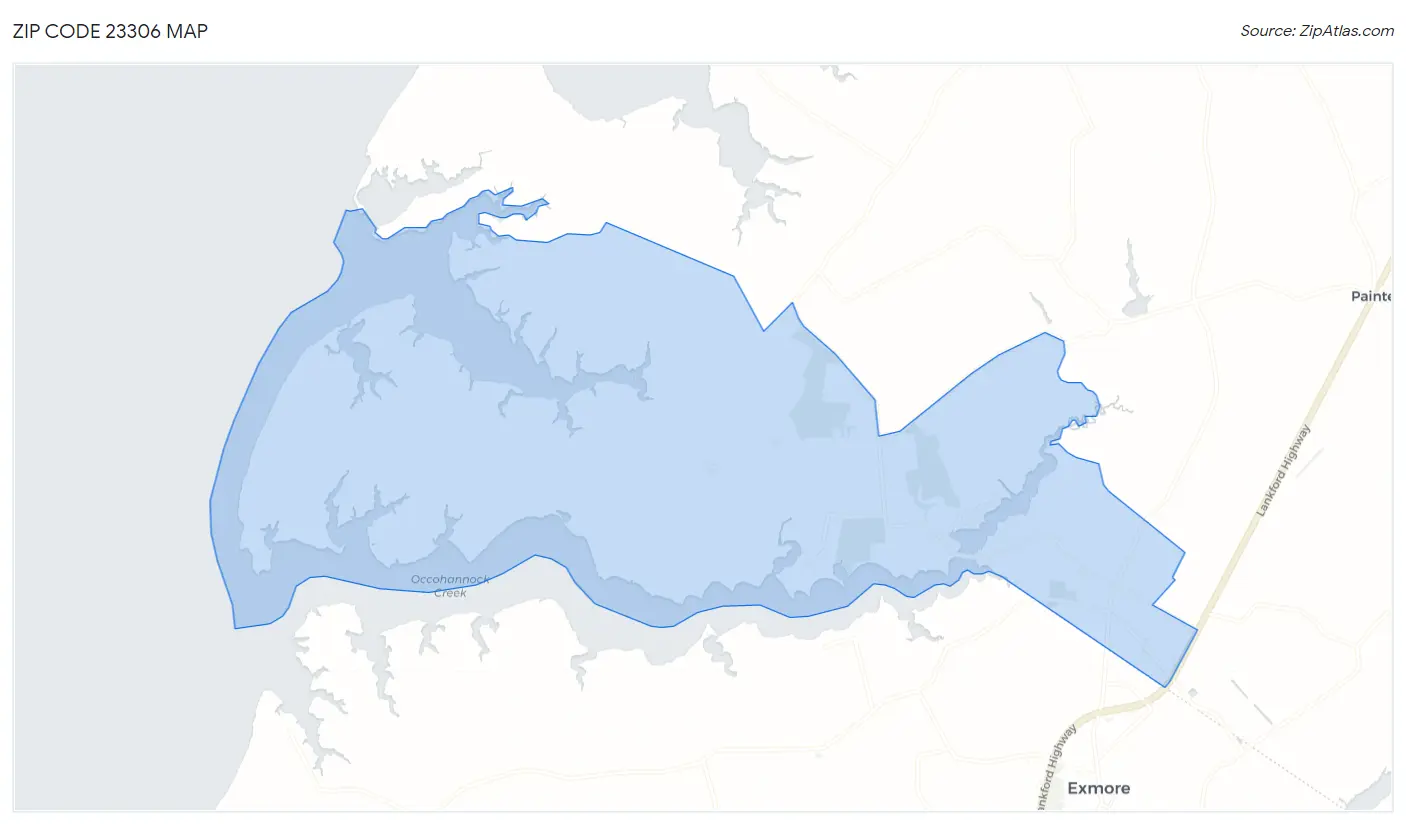 Zip Code 23306 Map