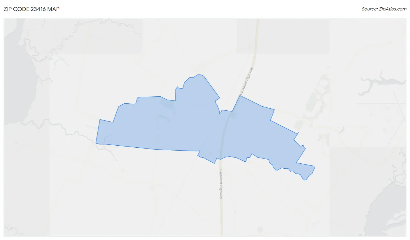 Zip Code 23416 Map