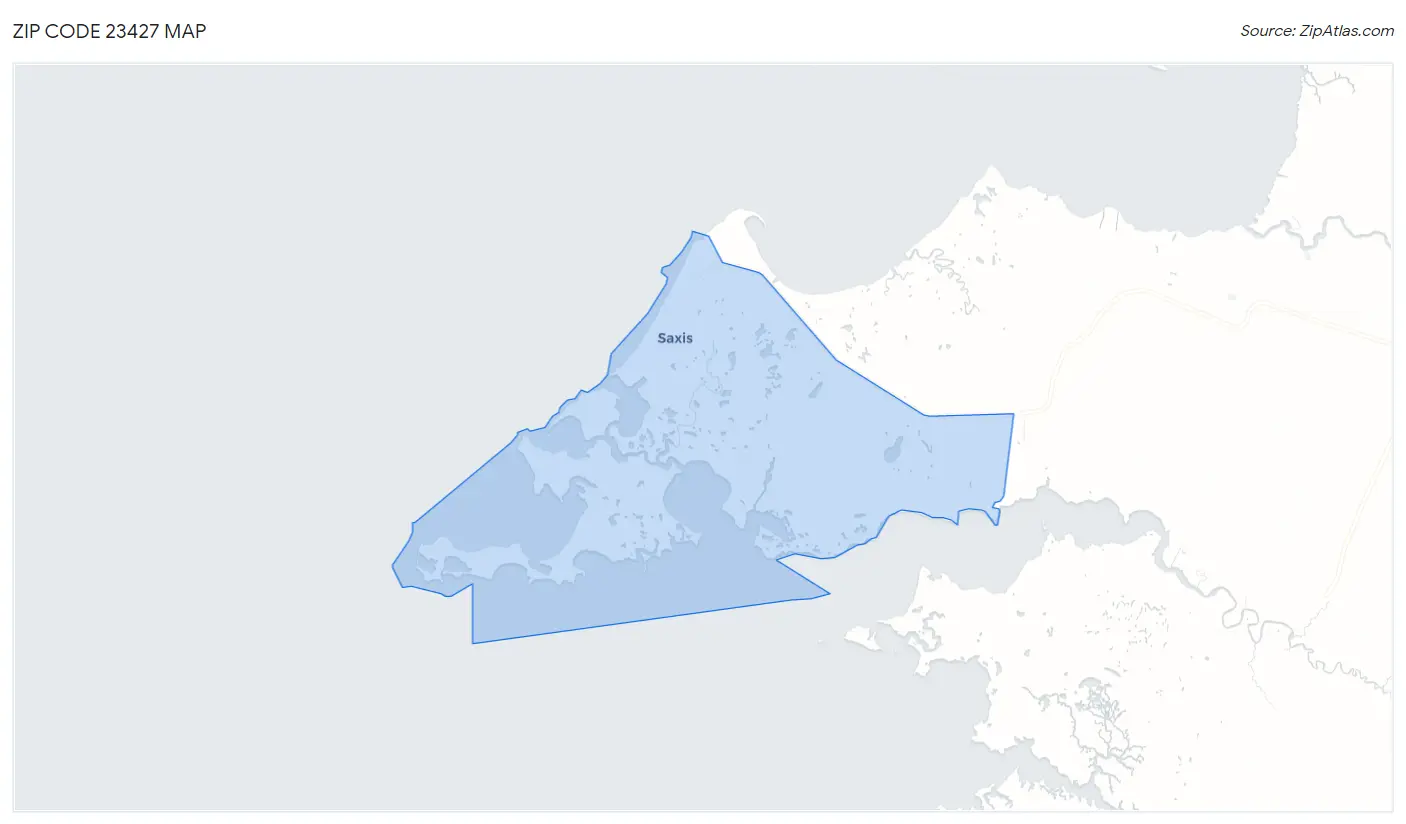 Zip Code 23427 Map