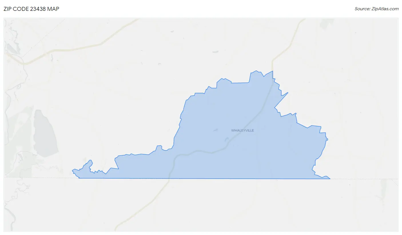 Zip Code 23438 Map