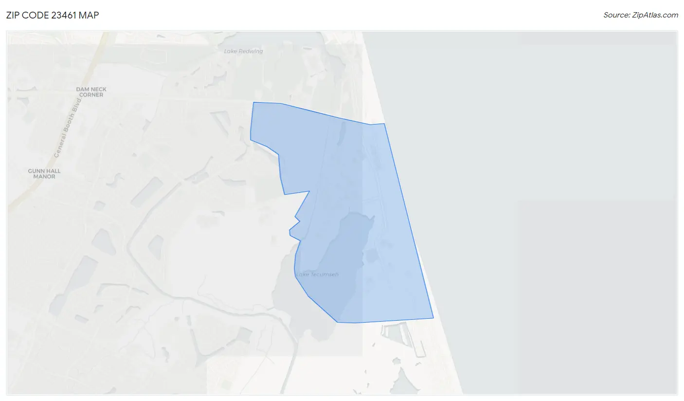 Zip Code 23461 Map