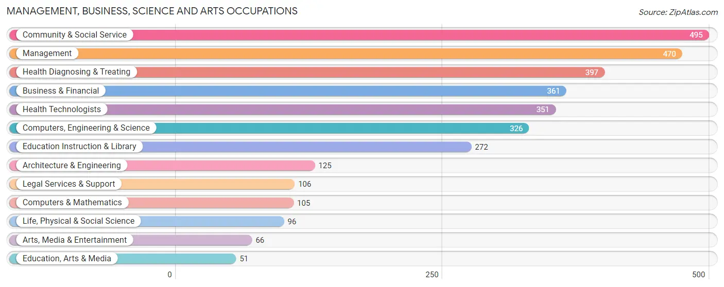 Management, Business, Science and Arts Occupations in Zip Code 23510