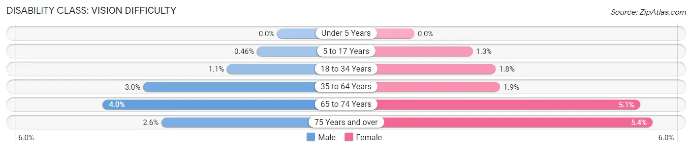 Disability in Zip Code 23606: <span>Vision Difficulty</span>