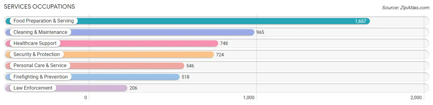 Services Occupations in Zip Code 23608