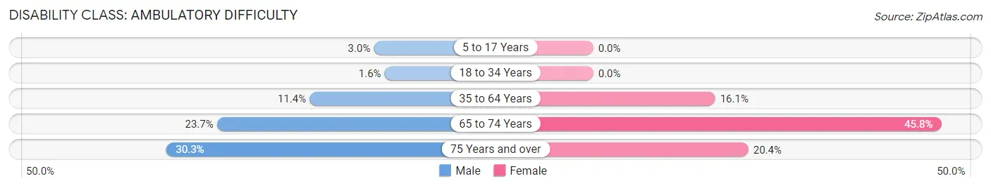 Disability in Zip Code 23702: <span>Ambulatory Difficulty</span>