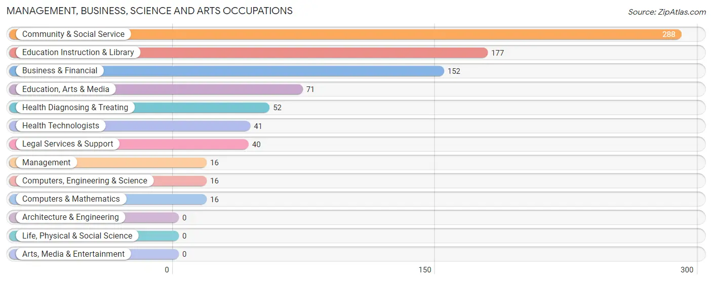 Management, Business, Science and Arts Occupations in Zip Code 23801