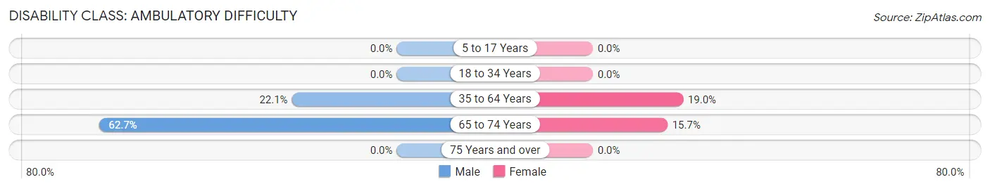 Disability in Zip Code 23840: <span>Ambulatory Difficulty</span>