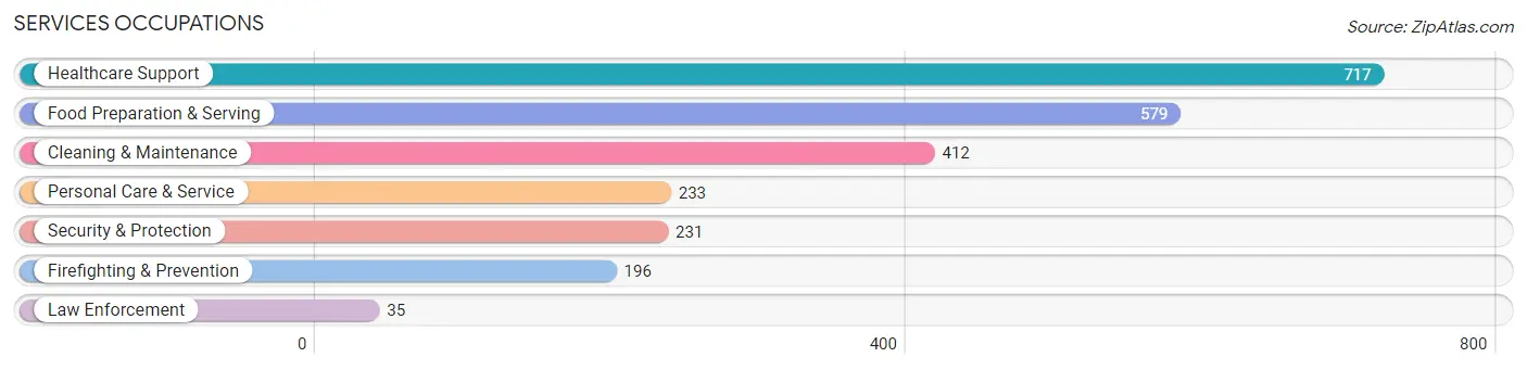 Services Occupations in Zip Code 23860