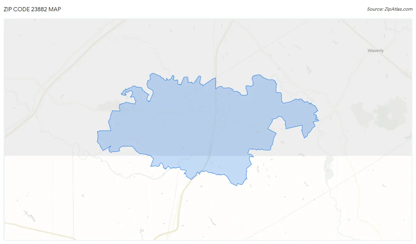 Zip Code 23882 Map