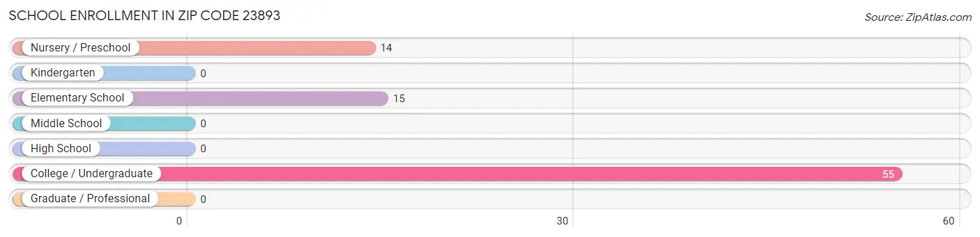 School Enrollment in Zip Code 23893