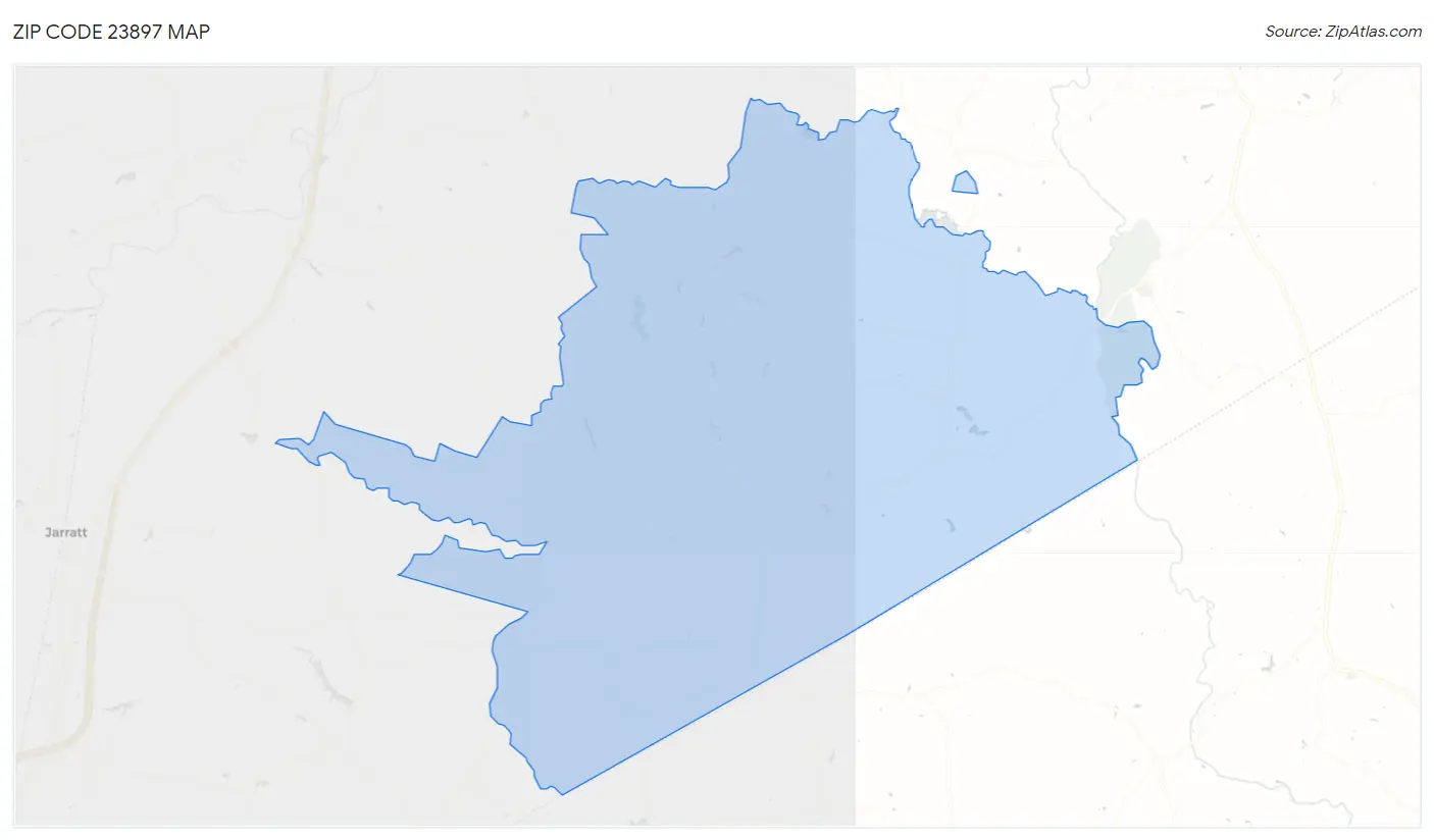 Zip Code 23897 Map