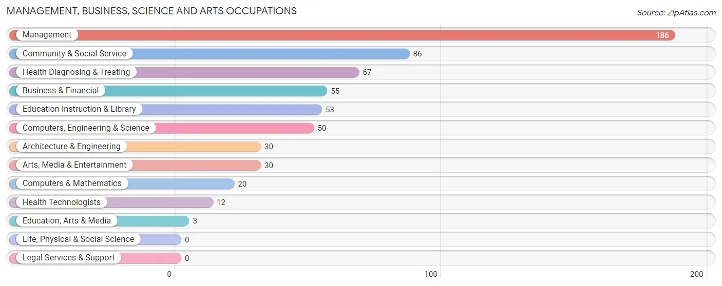 Management, Business, Science and Arts Occupations in Zip Code 23898